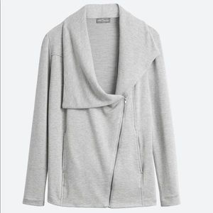 Zip cardigan.